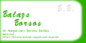 balazs borsos business card